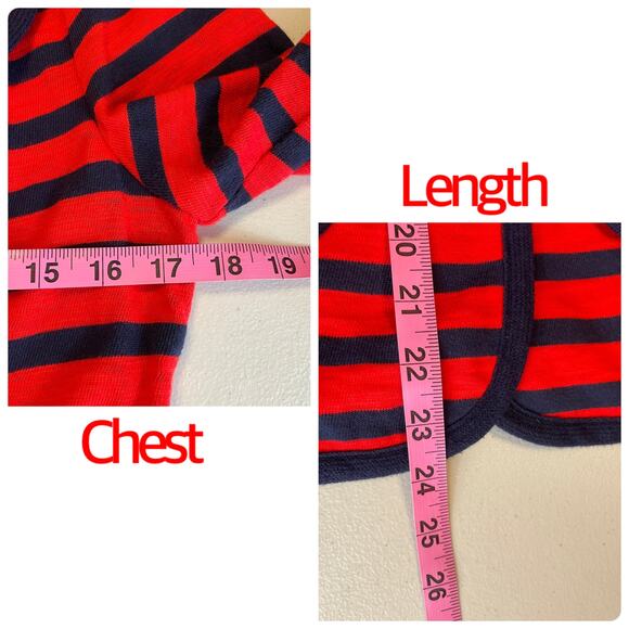 CAbi 224 Au Revoir Yacht Club Red Blue Stripe Nautical Preppy Jacket Blazer S - Picture 11 of 11